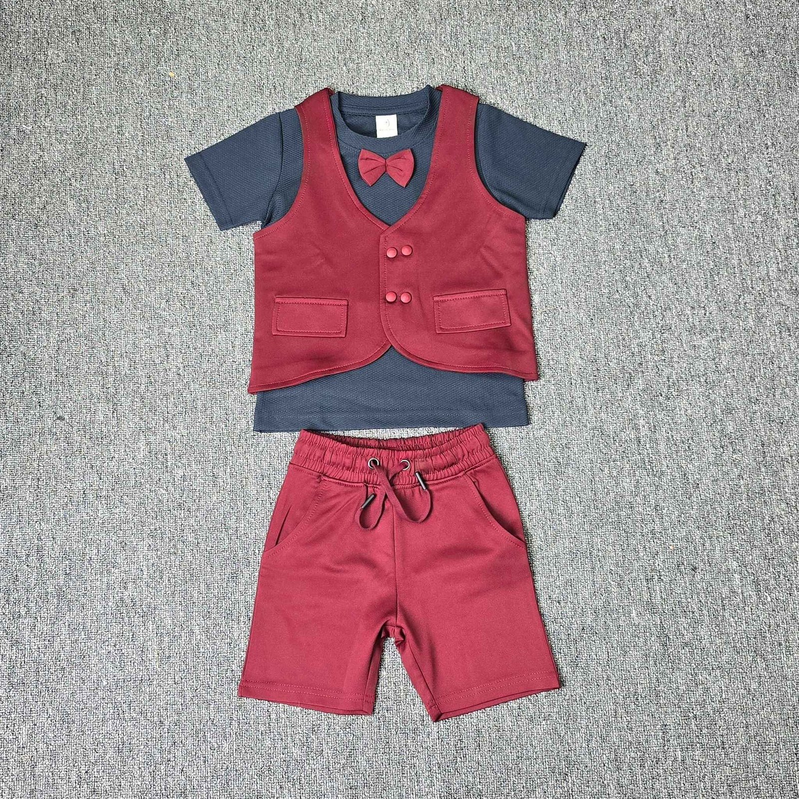 Kids Party Wear Blazer Set for Boys – Premium Blazer, Shirt, Pant, Koti & Bow Tie Combo | Stylish Formal Outfit (6 Months to 6 Years)