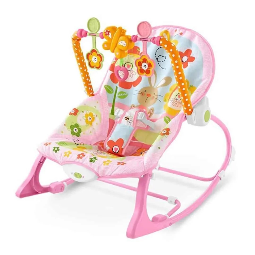 Ti Baby Toddler Rocker Chair with Music & Vibration – Soft Comfortable Automatic Baby Bouncer with Safety Support